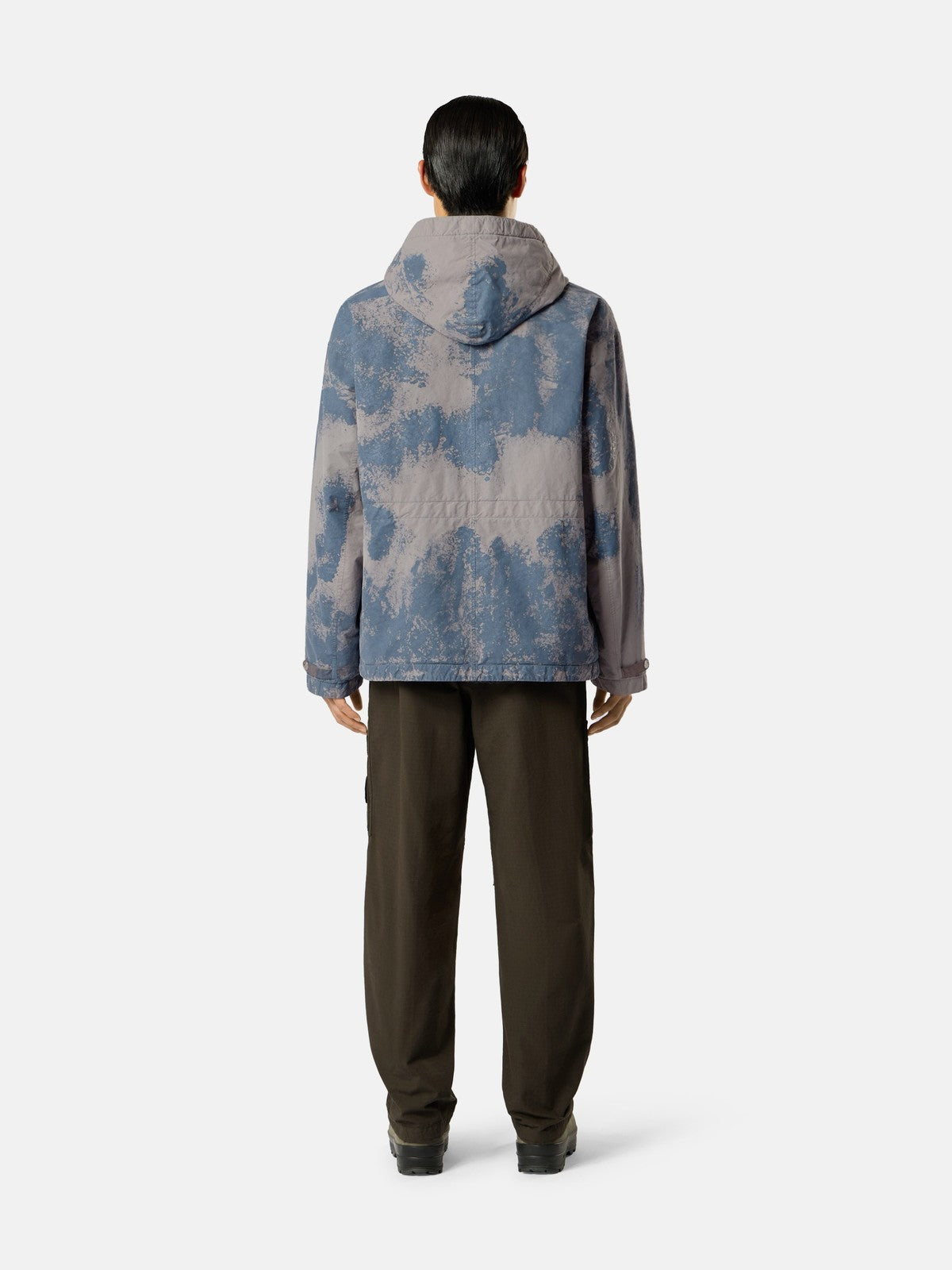 Q100031 Hand Painted David Light-Tc Short Parka - modell sett bakfra