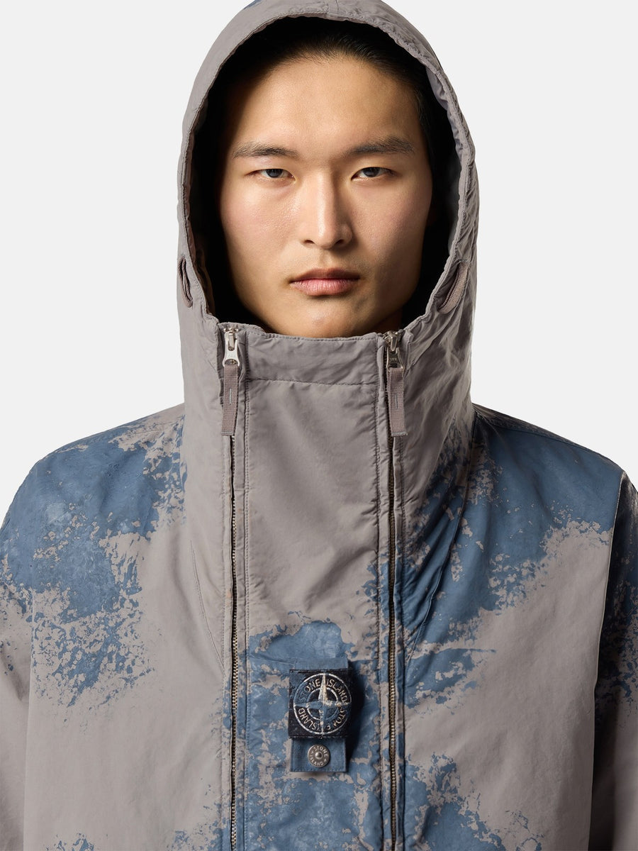 Q100031 Hand Painted David Light-Tc Short Parka - hette detalj