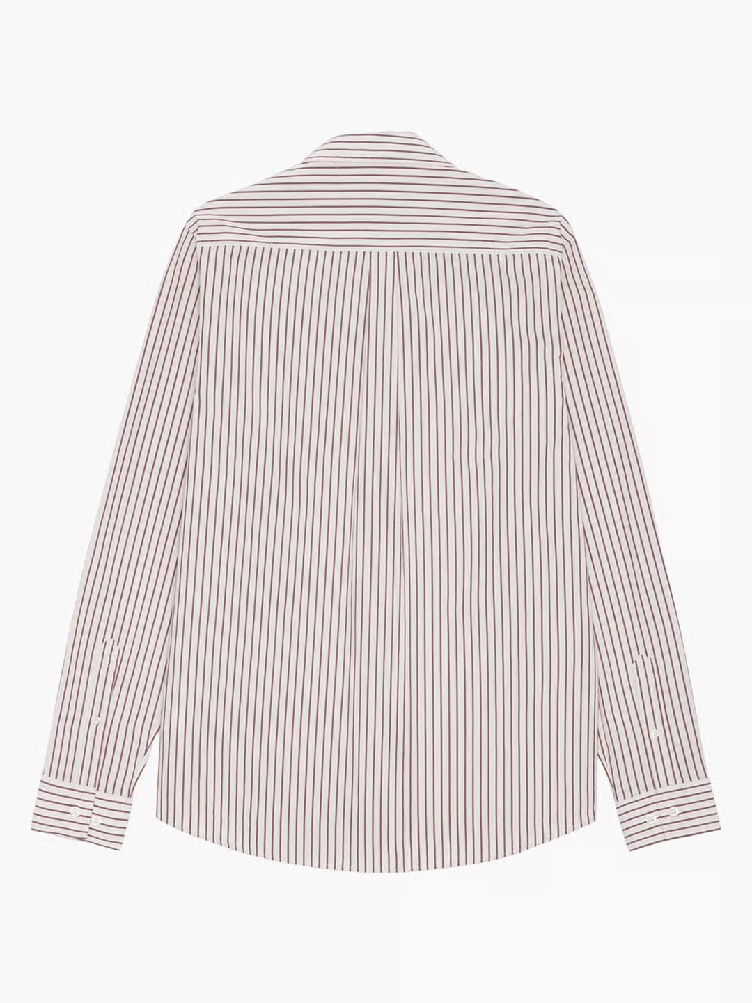 Light Oxford Striped Shirt Chocolate Truffle Red