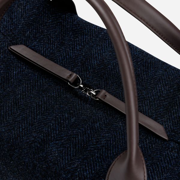 Borsa Bag Herringbone Navy detalj