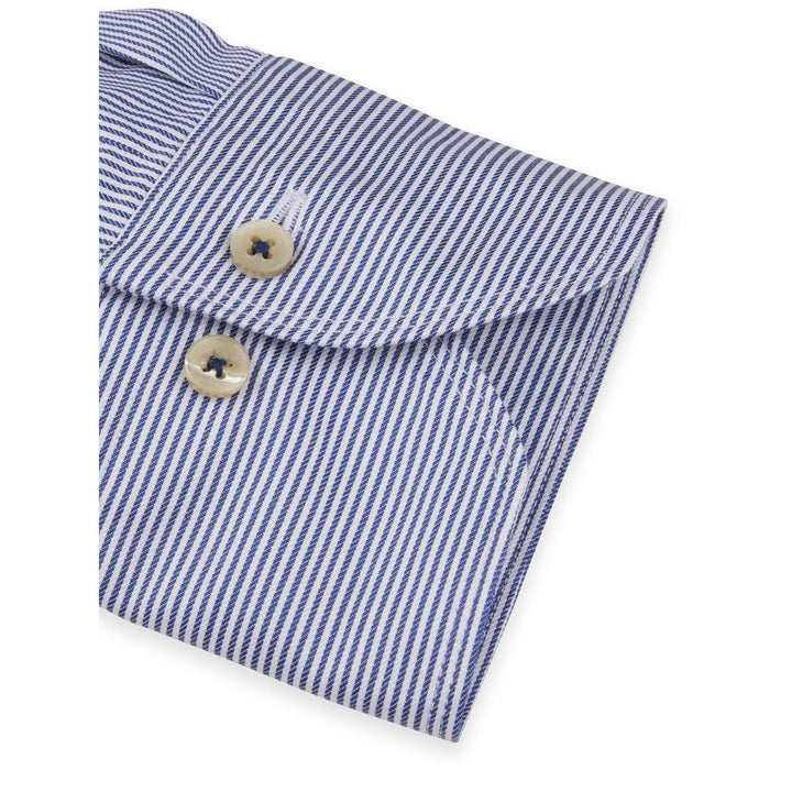 Casual Striped Twill Shirt Blue-Skjorter-Bogartstore