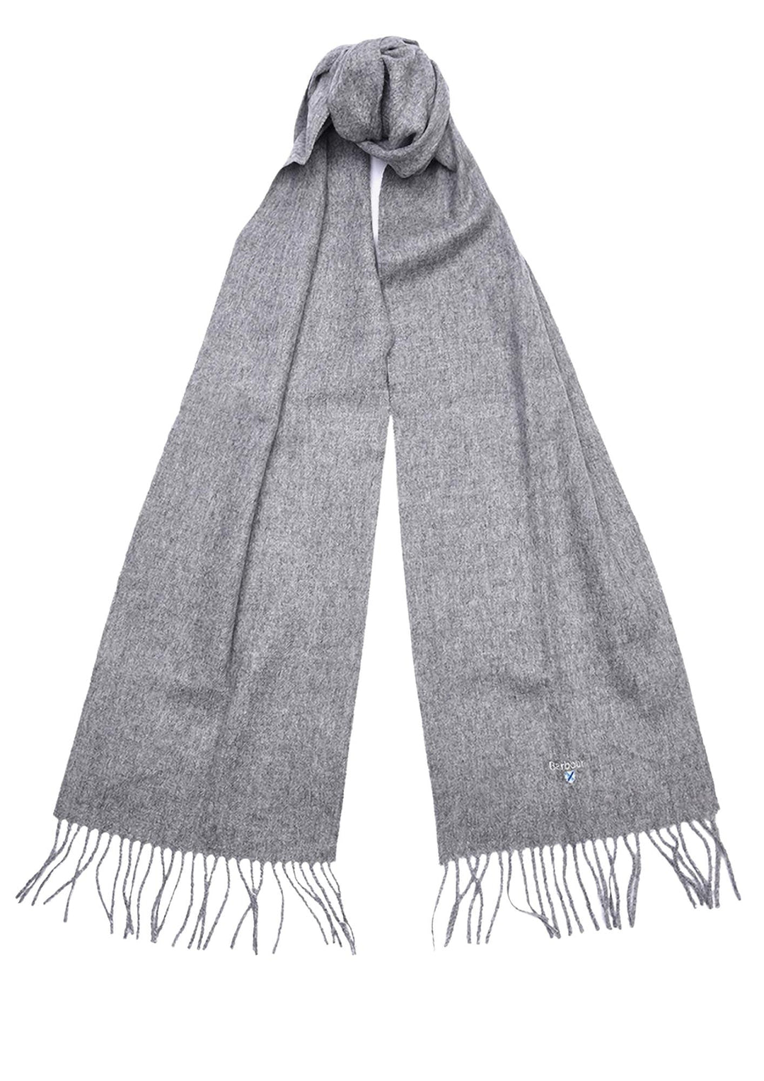Plain Lambswool scarf Grey Marl-Skjerf-Bogartstore