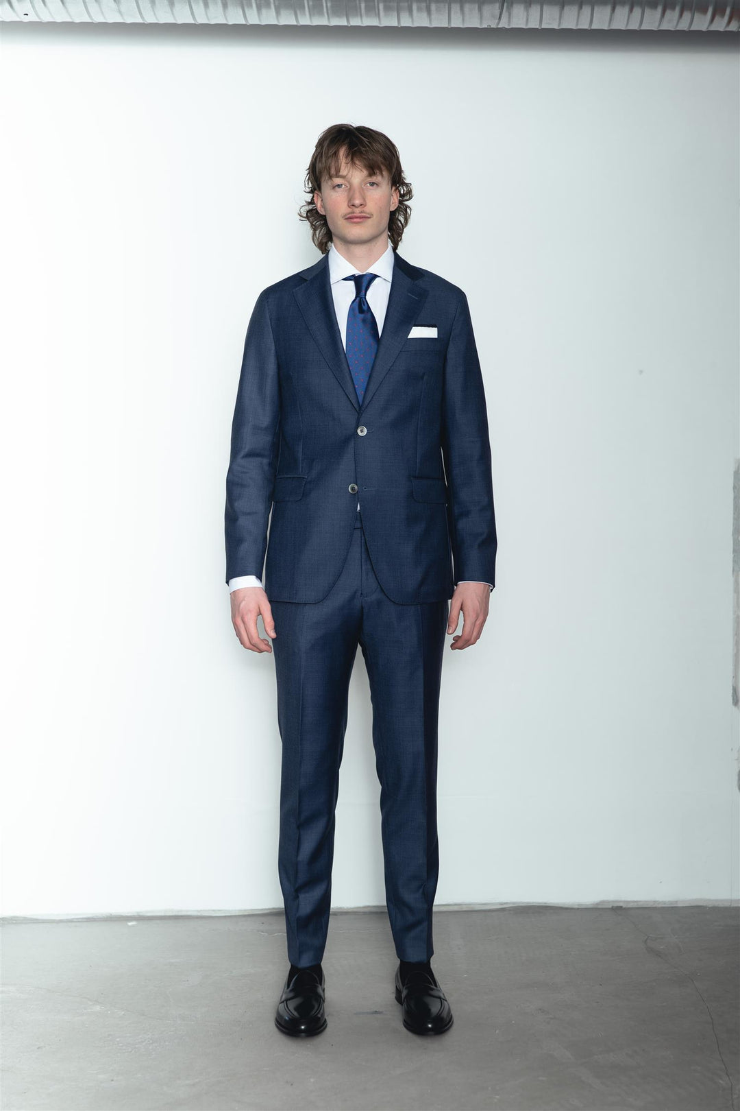 Palermo Trousers Mid Blue Melange