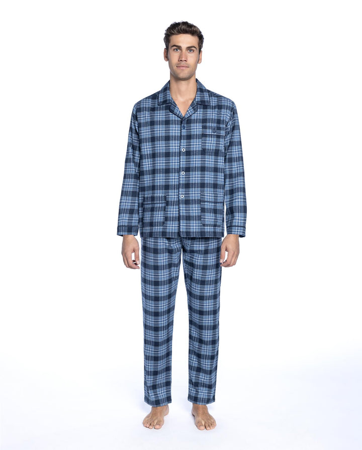 Pijama L. Viyela Blue Checkered