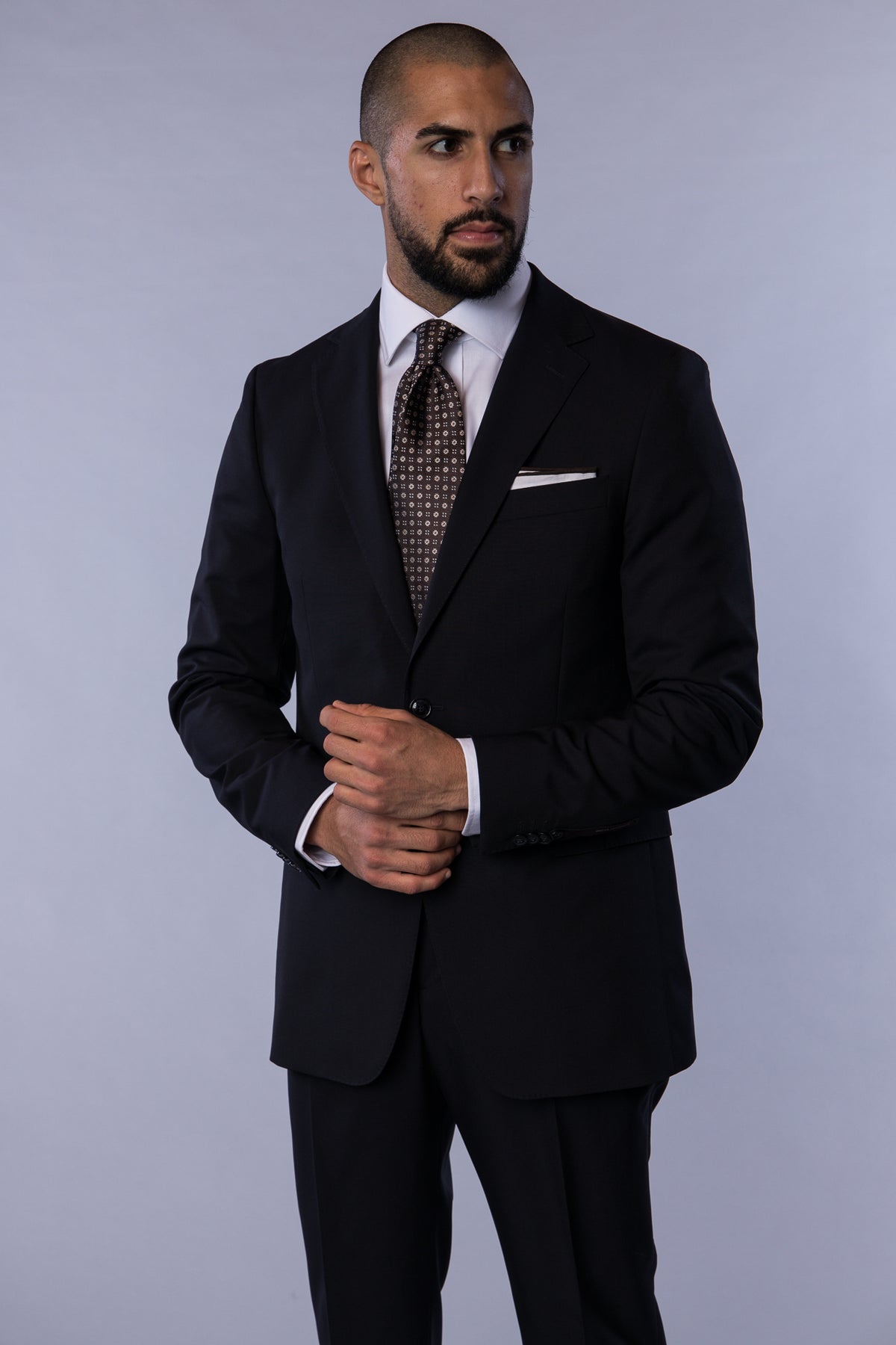 Silk Woven Tie brun med mønster
