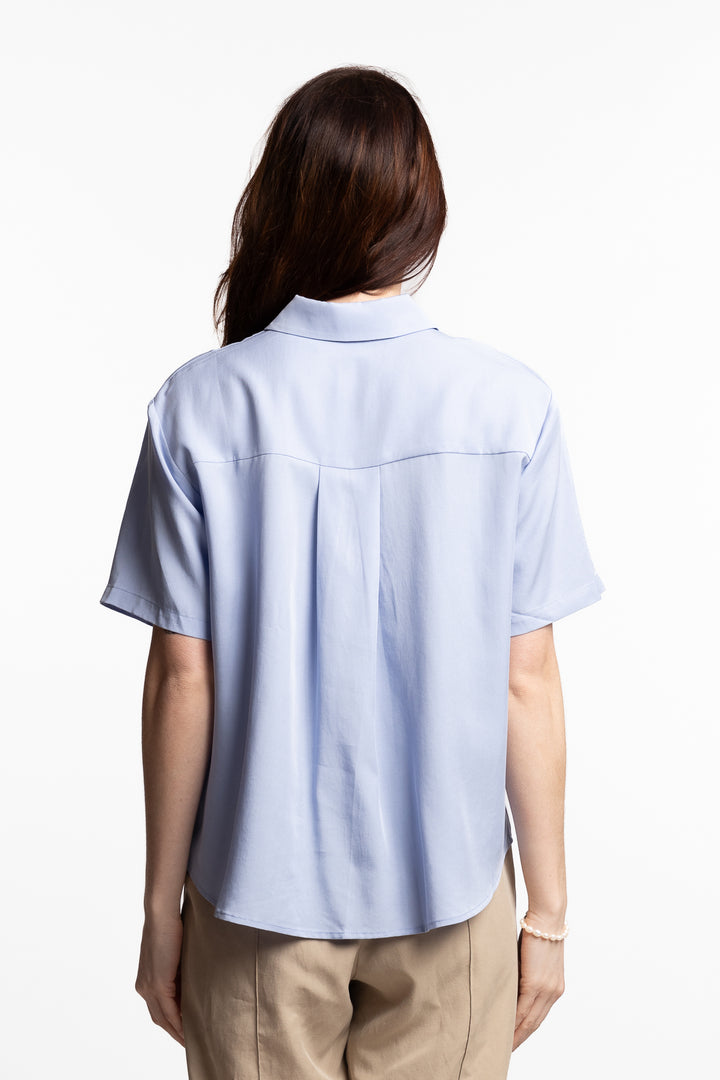 Mina SS Shirt 14028- Blue Heron