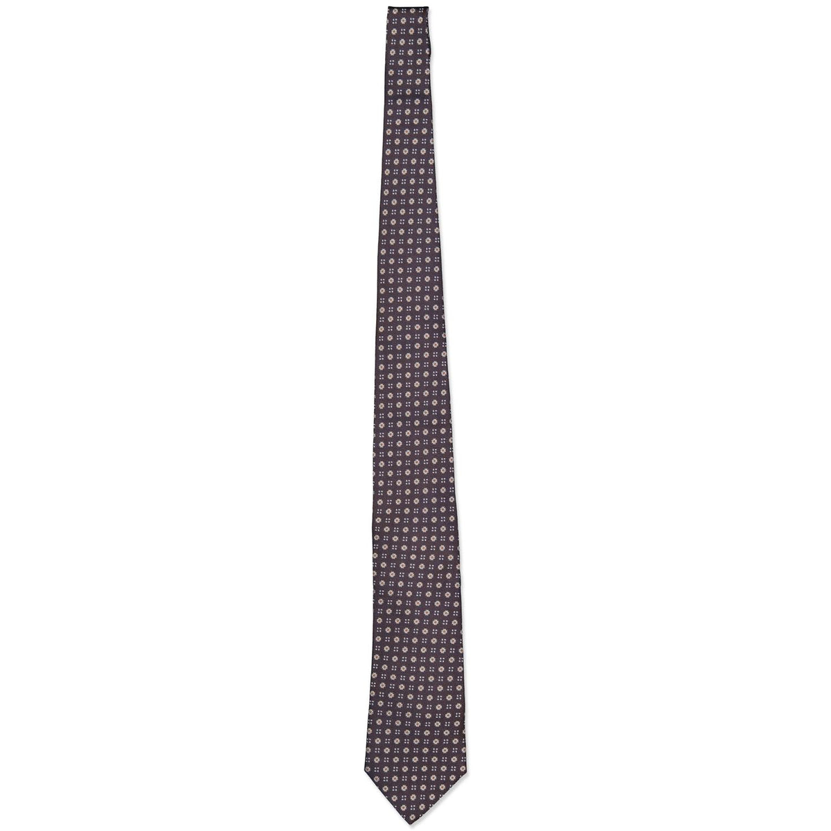 Silk Woven Tie brun med mønster
