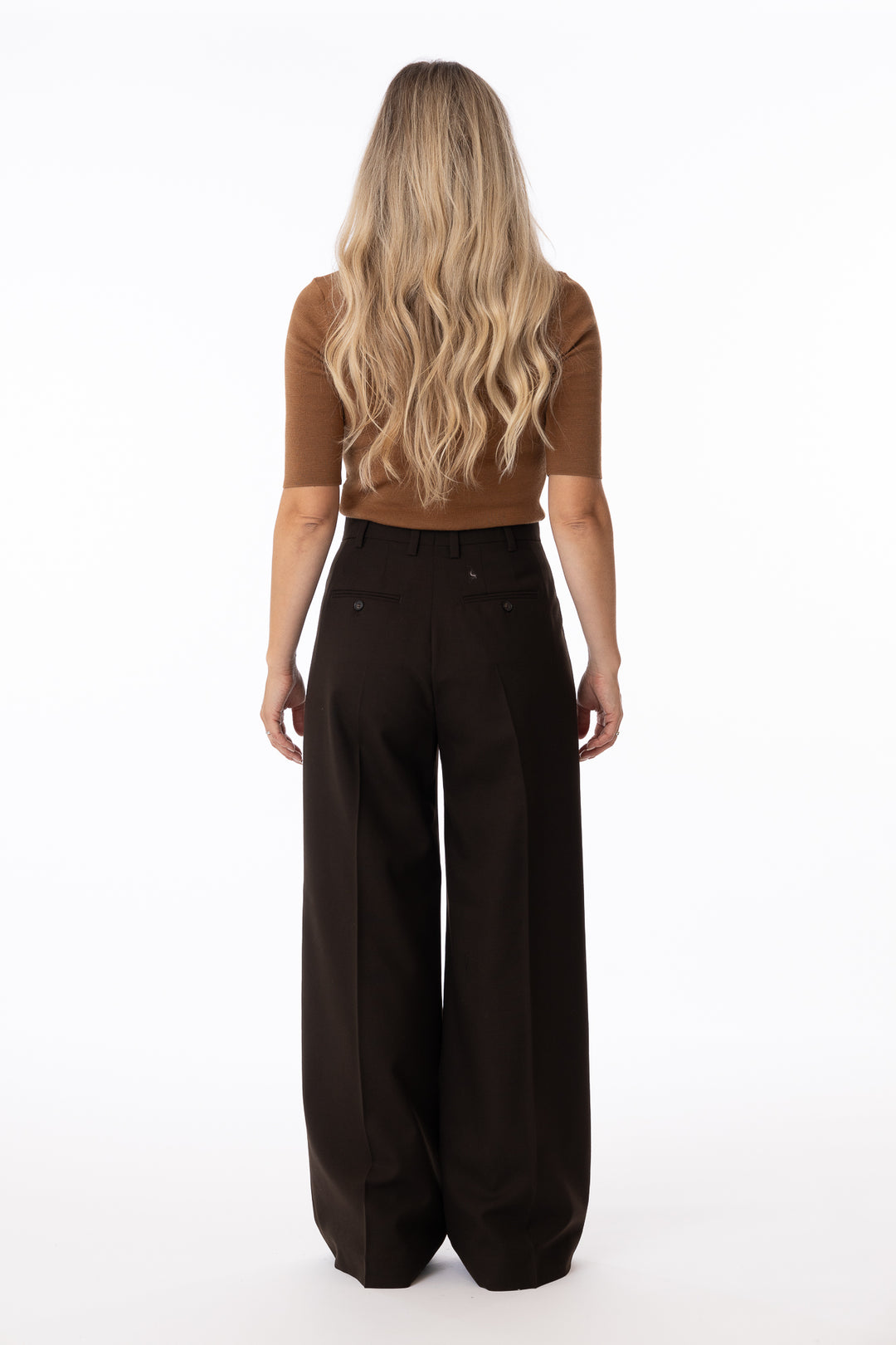 Darcey Wool Trousers- Dark Chocolate-Bukser-Bogartstore