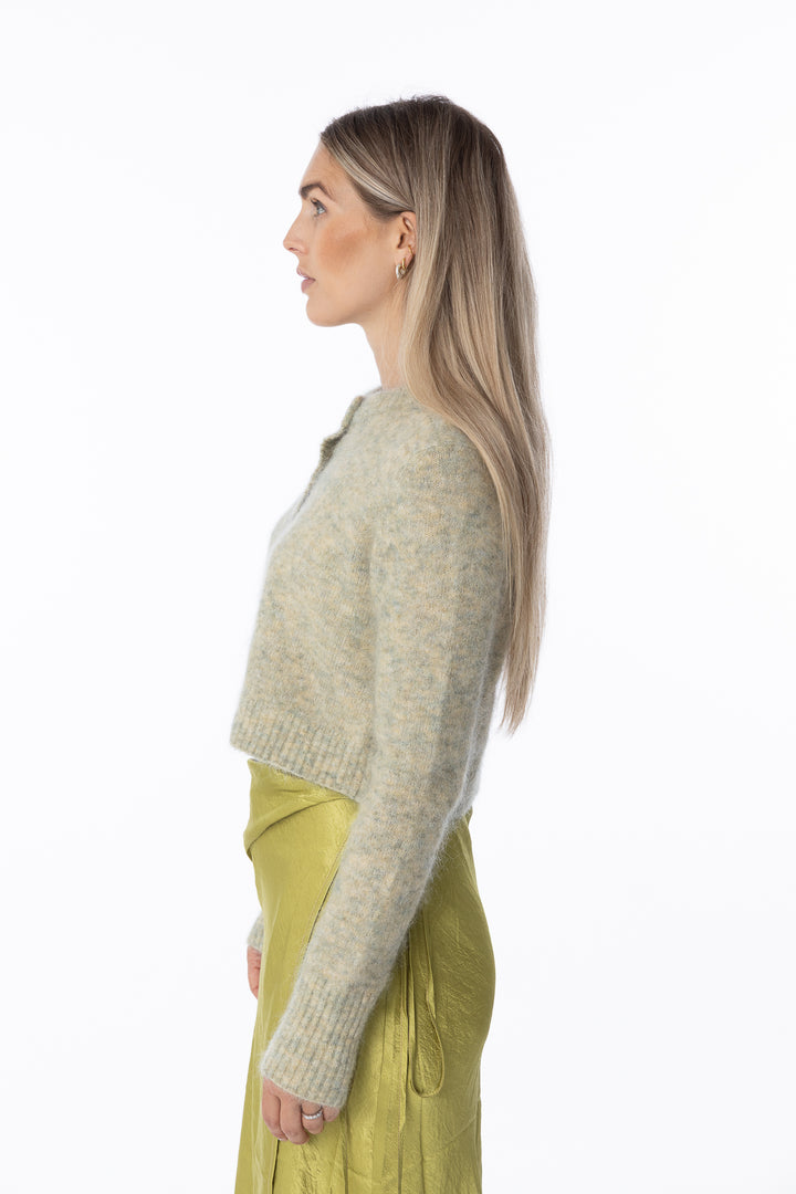 Short Cardigan- Pistachio Green-Genser-Bogartstore
