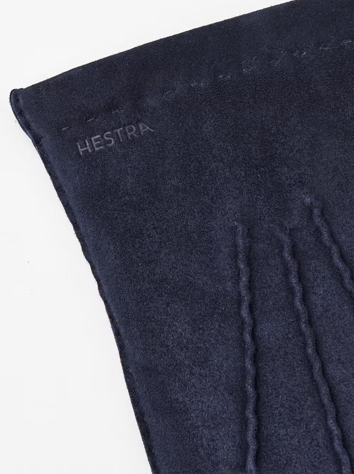 Arthur Lambskin Suede Gloves Navy