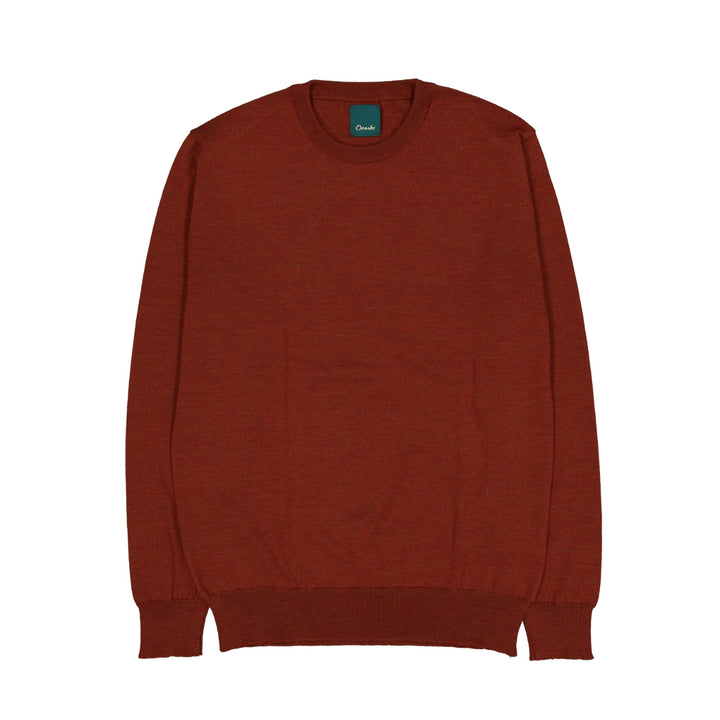 Merino Round Neck Sweater Orange