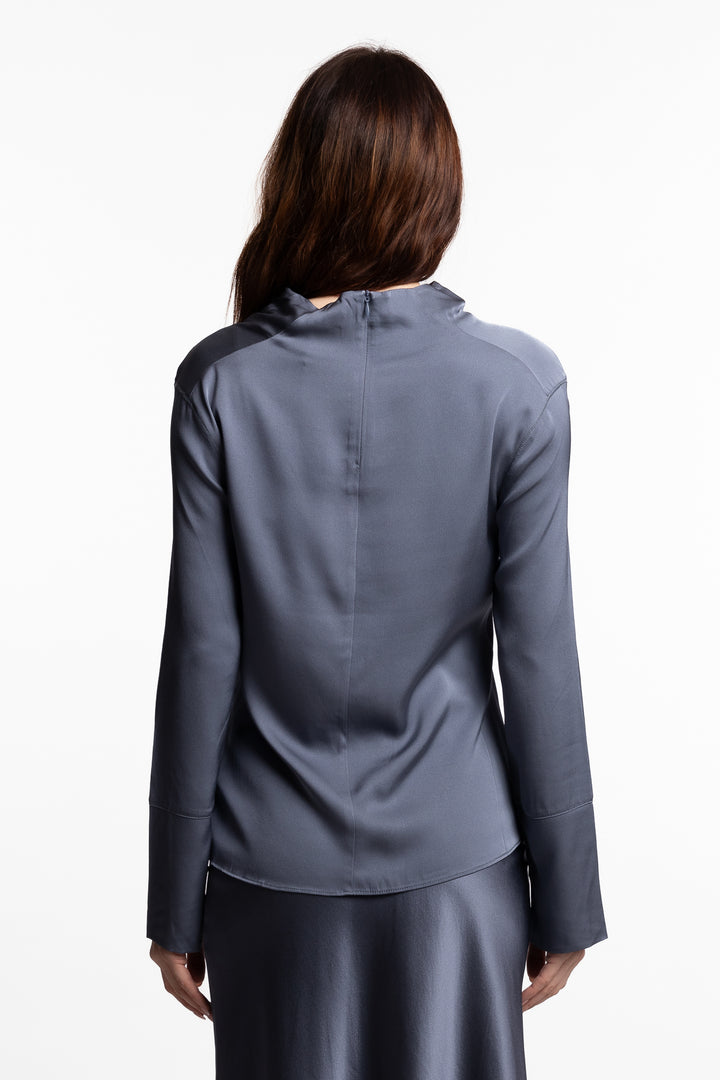 Ayumi blouse- Steel blue