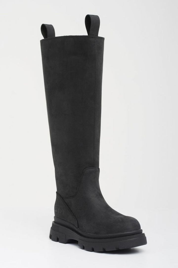 High Leather Boot- Black
