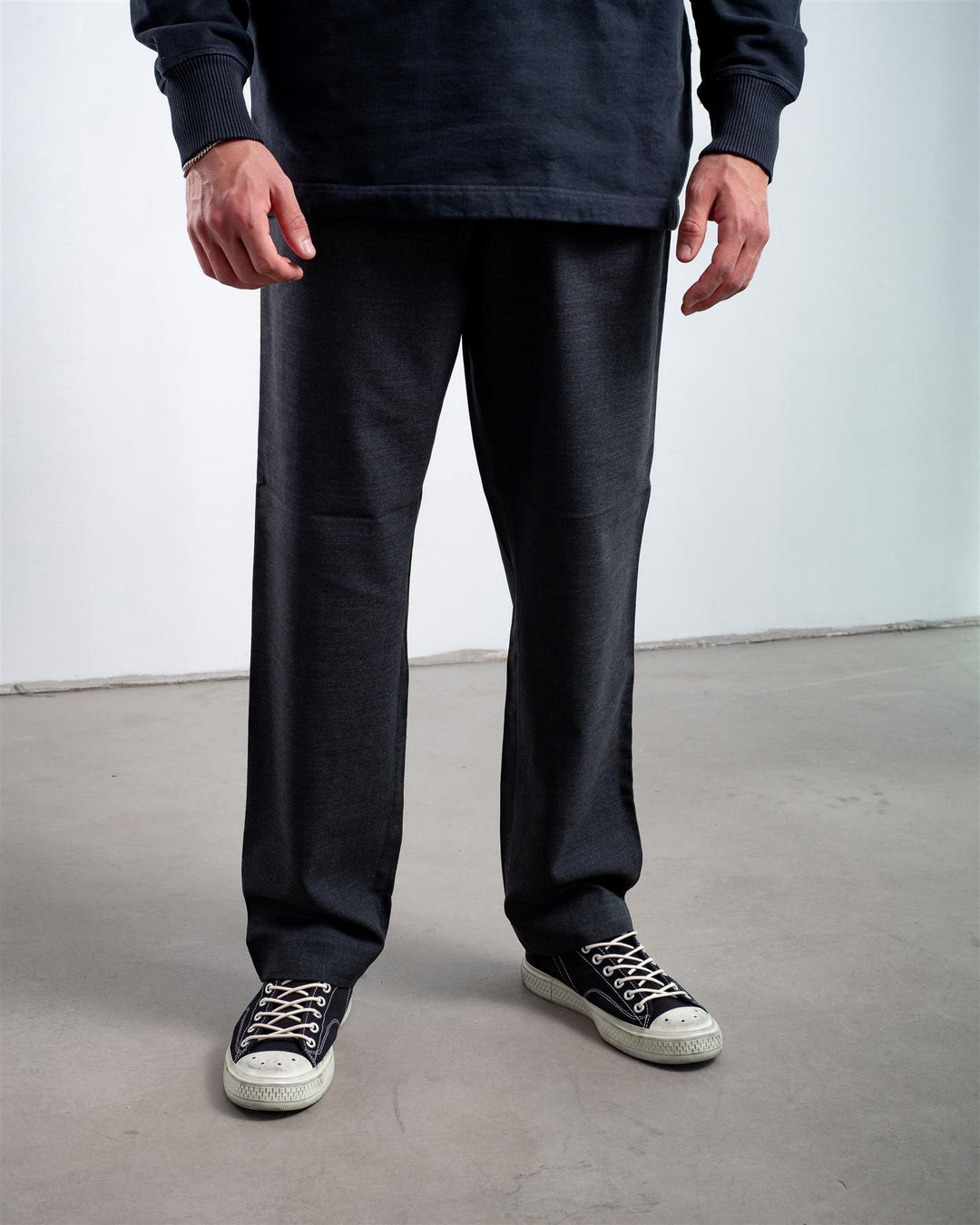 Wool Blend Loose Fit Trousers-Bukser-Bogartstore