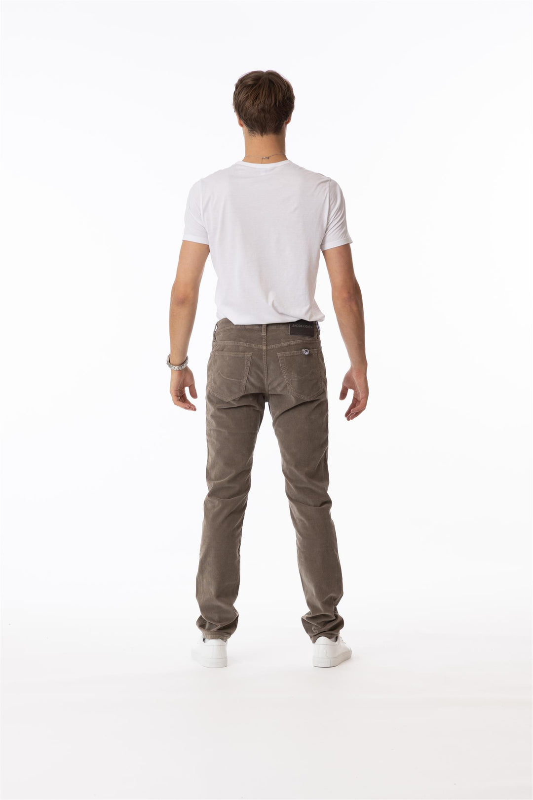 Bard Slim Fit Corduroy Trousers Dark Beige-Bukser-Bogartstore