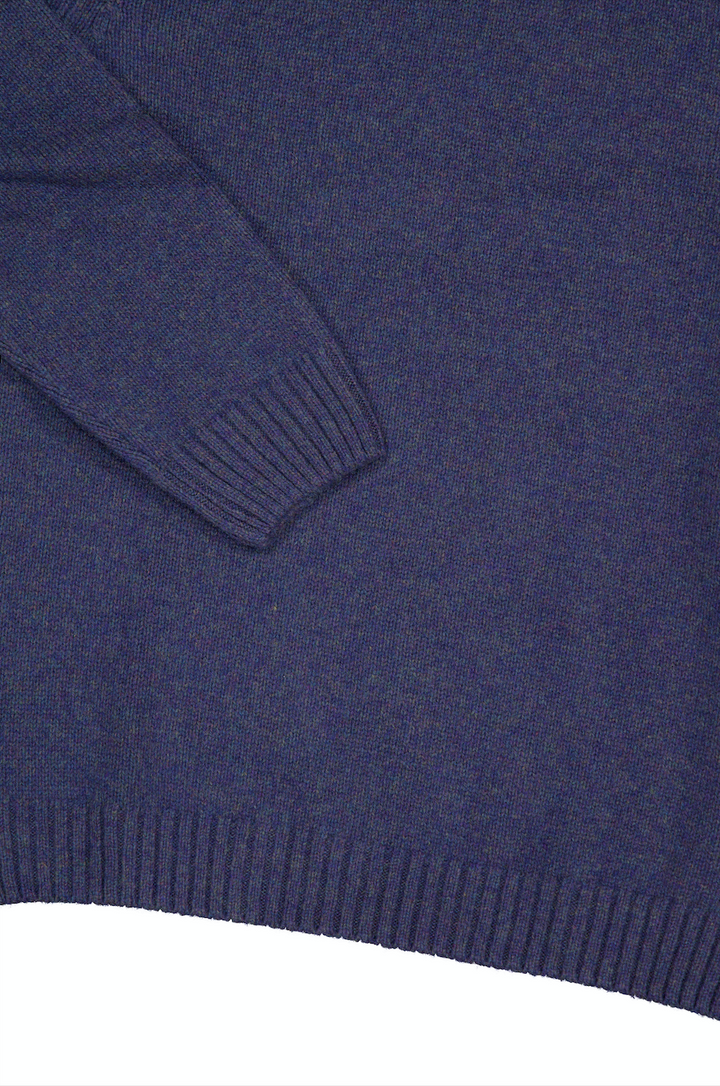 Roundneck Wool/Cashmere Sweater Denim Blue