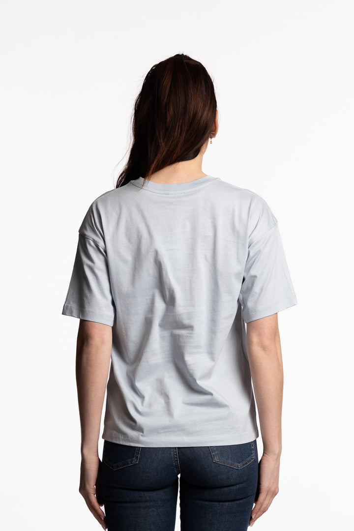 Loose Fit Tee- Dove Blue