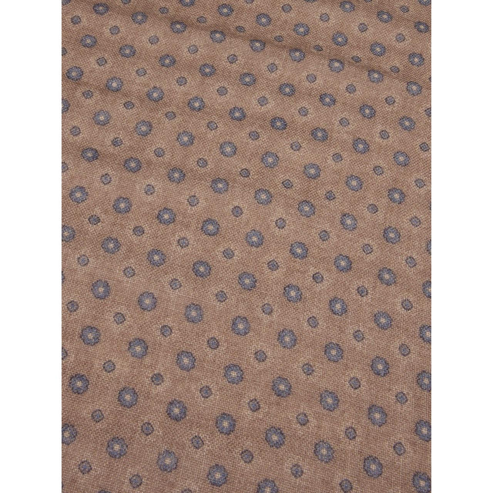 Patterned Wool Scarf Beige-Stenströms-Bogartstore