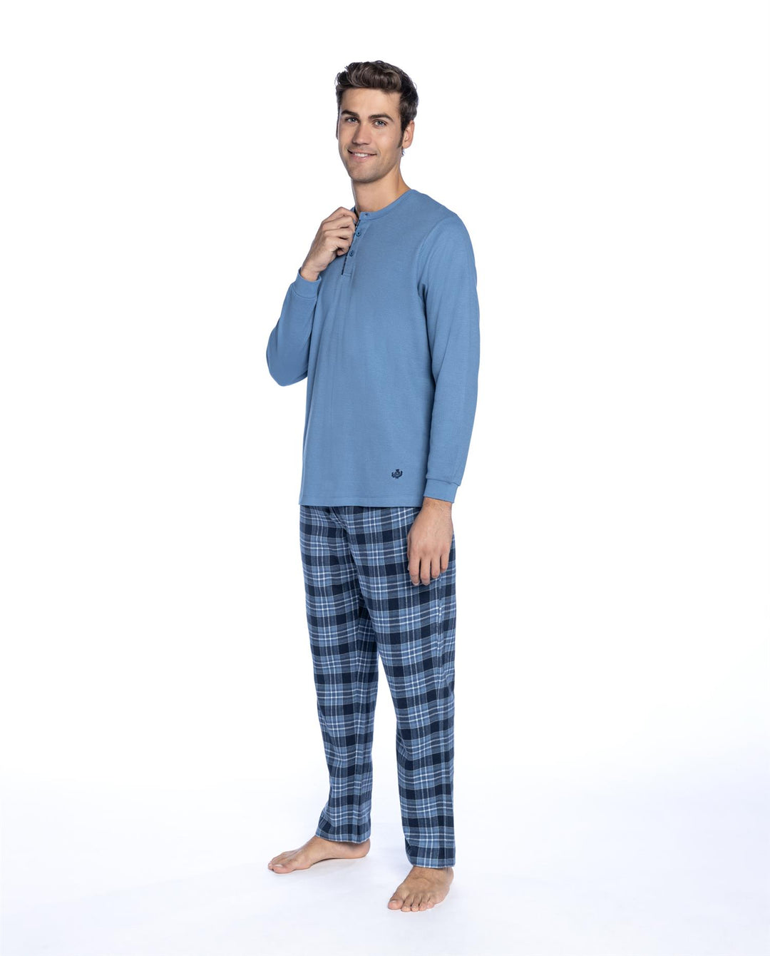 Viyella Pyjama Pant Blue Checkered