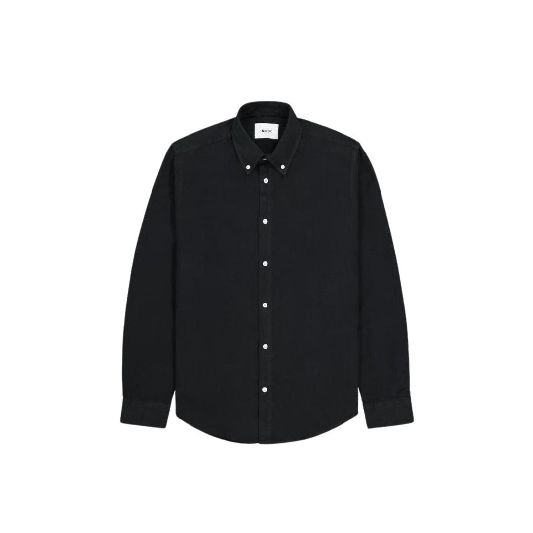 Arne Garment Dyed Shirt Black-Skjorter-Bogartstore