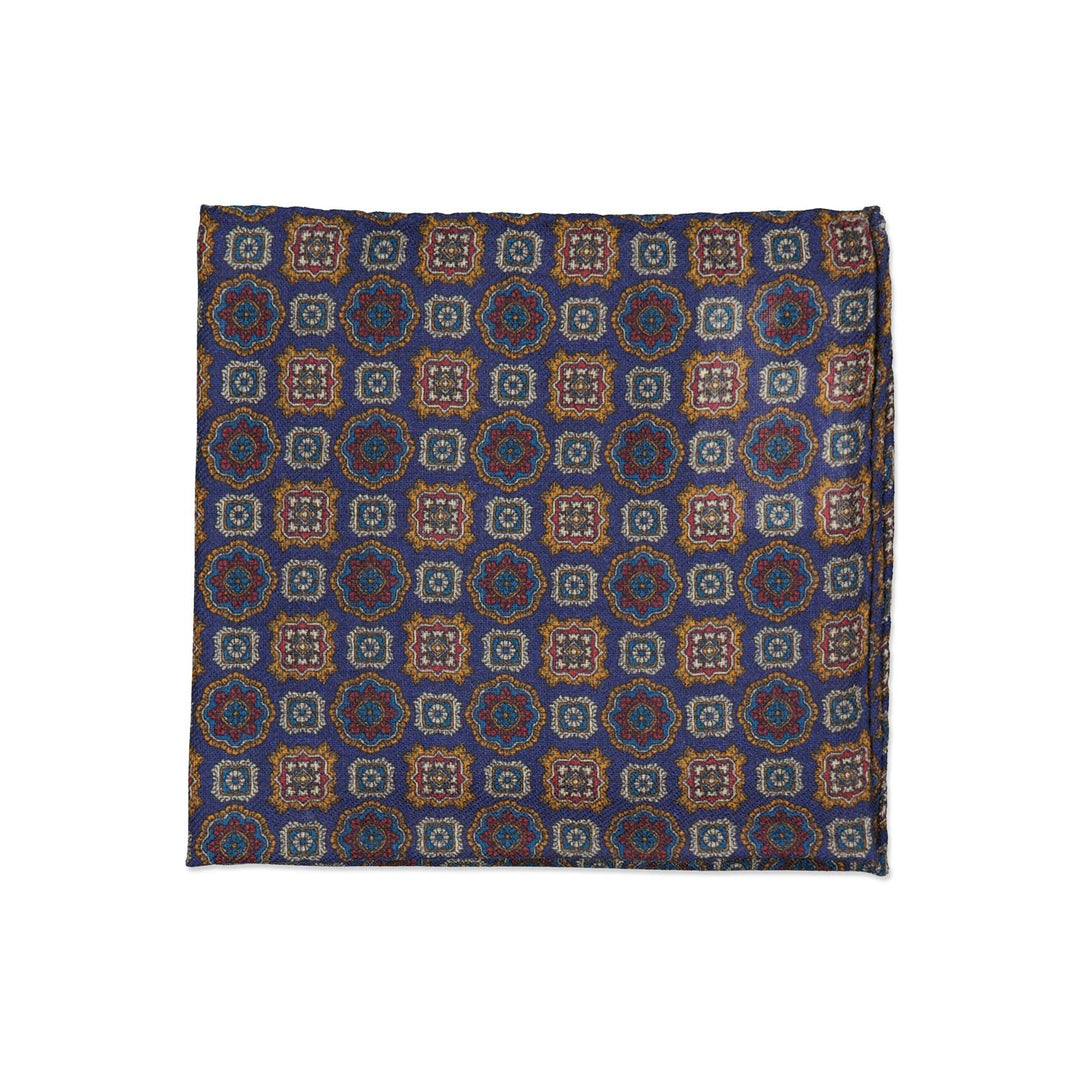 Wool Printed Hanky blå paysley mønster-Tørkle-Bogartstore