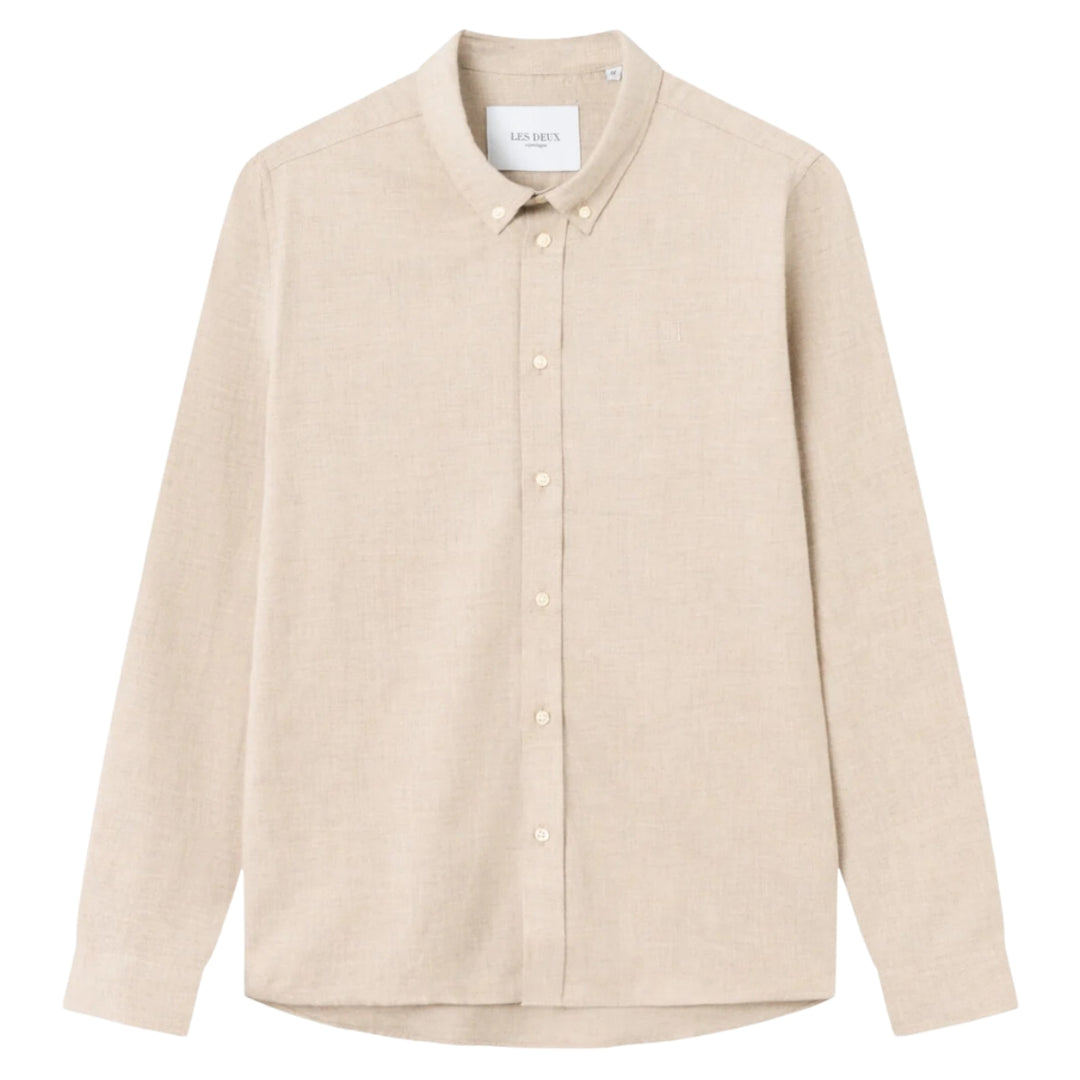 Desert Reg Shirt Dark Sand Melange