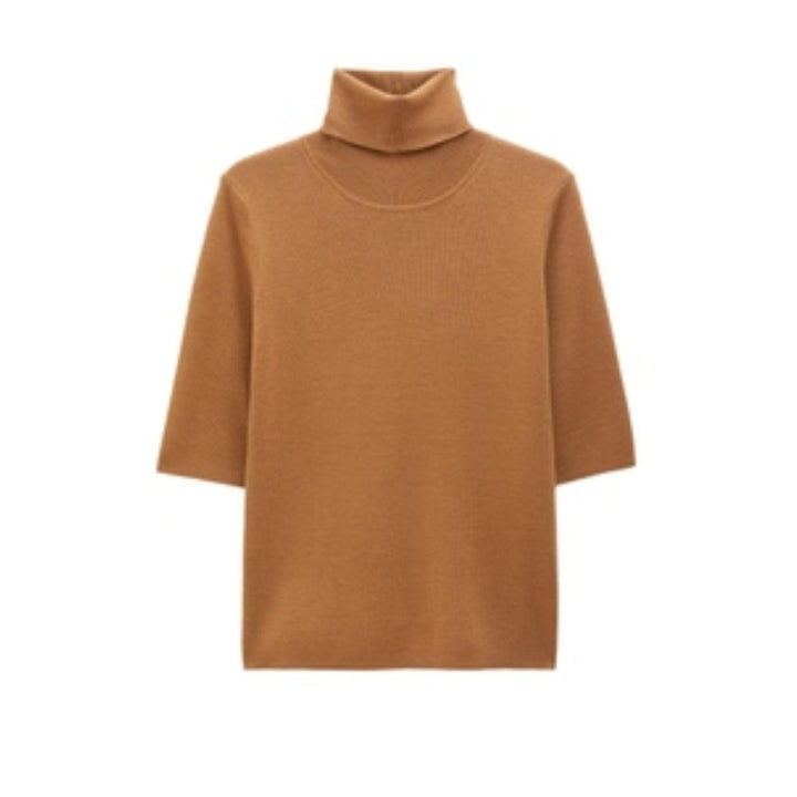 Merino Elbow sleeve top- Camel-Topp-Bogartstore
