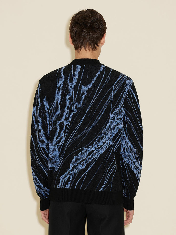 Lamin Jellyfish Jacquard Crew Black Mix-Genser-Bogartstore