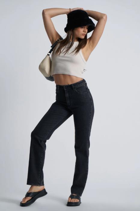 A 94 High Straight Teri-Abrand Jeans-Bogartstore