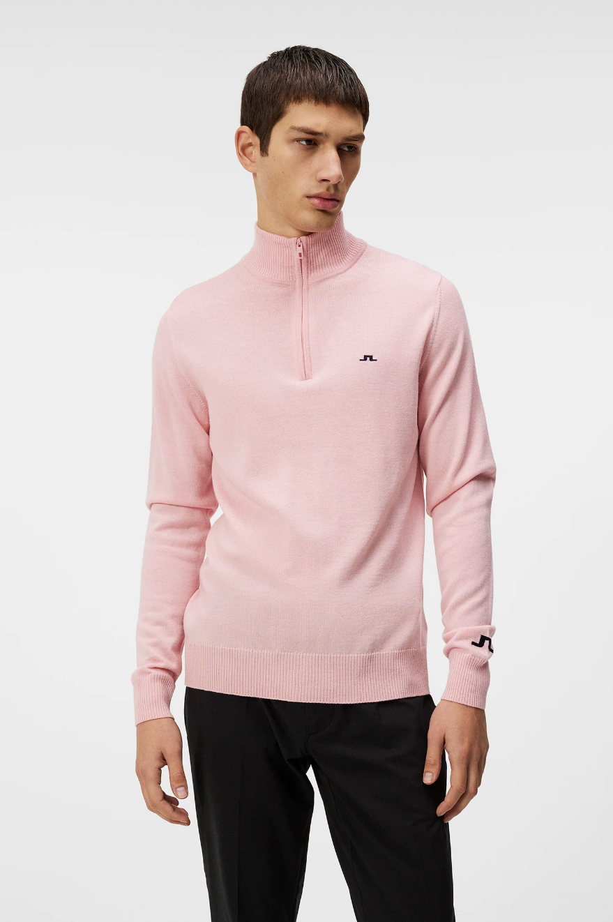 Kian Zipped Sweater Powder Pink