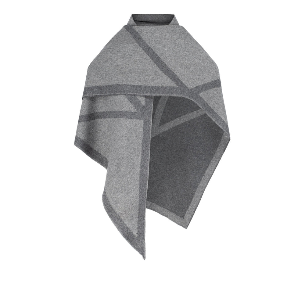 Triangle scarf - Wool & cashmere - Grey / Medium grey-Skjerf-Bogartstore