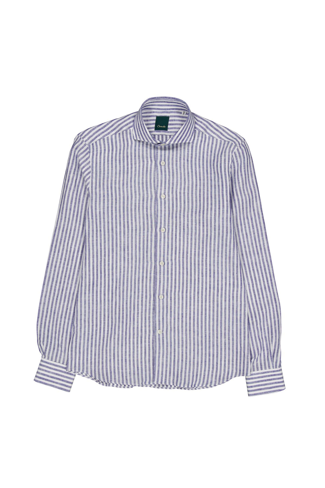 Amalfi Formal Linen Shirt Blue Stripe-Skjorter-Bogartstore