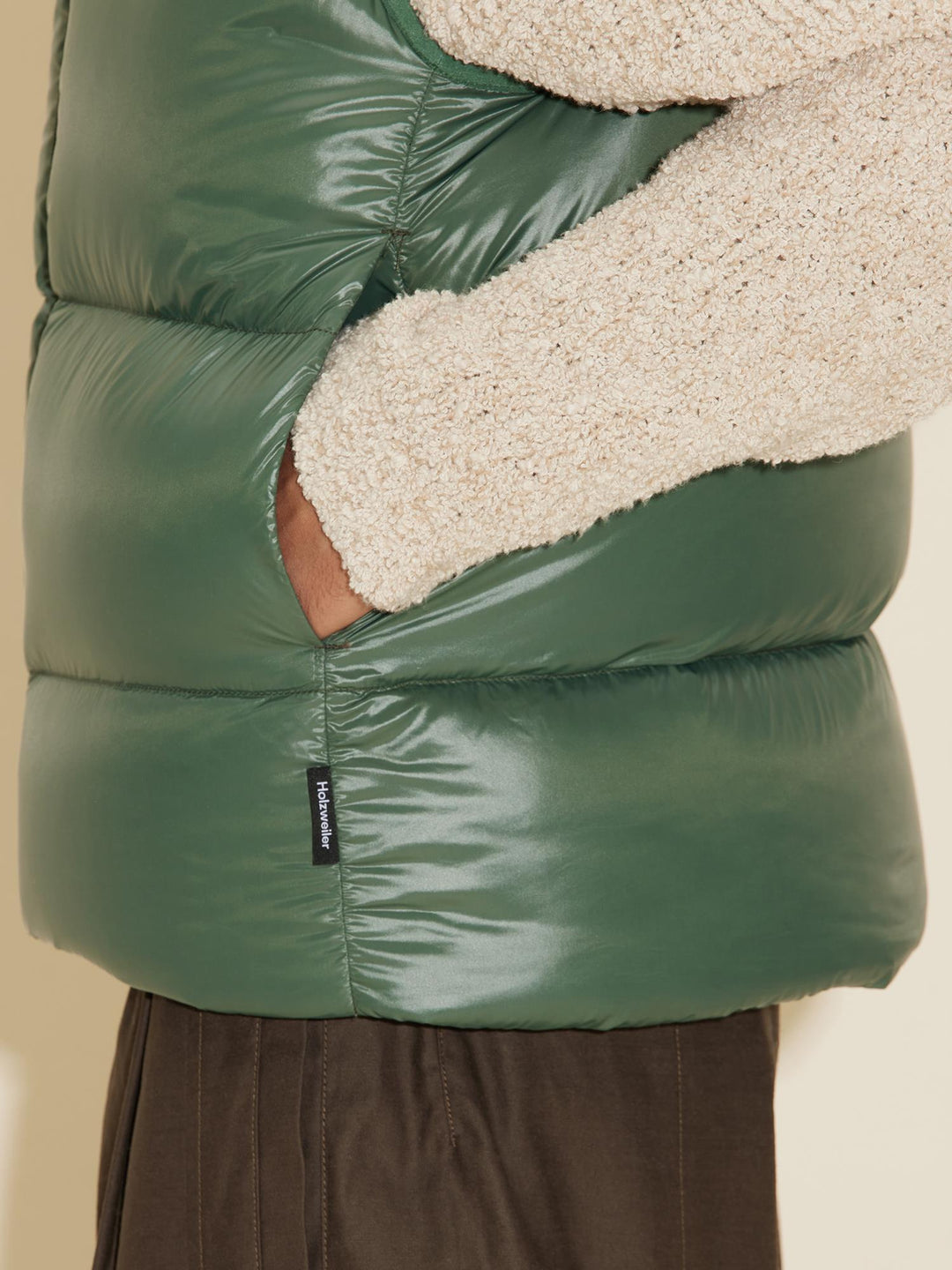 Shiny Daff Down Vest dk.green-Yttervest-Bogartstore