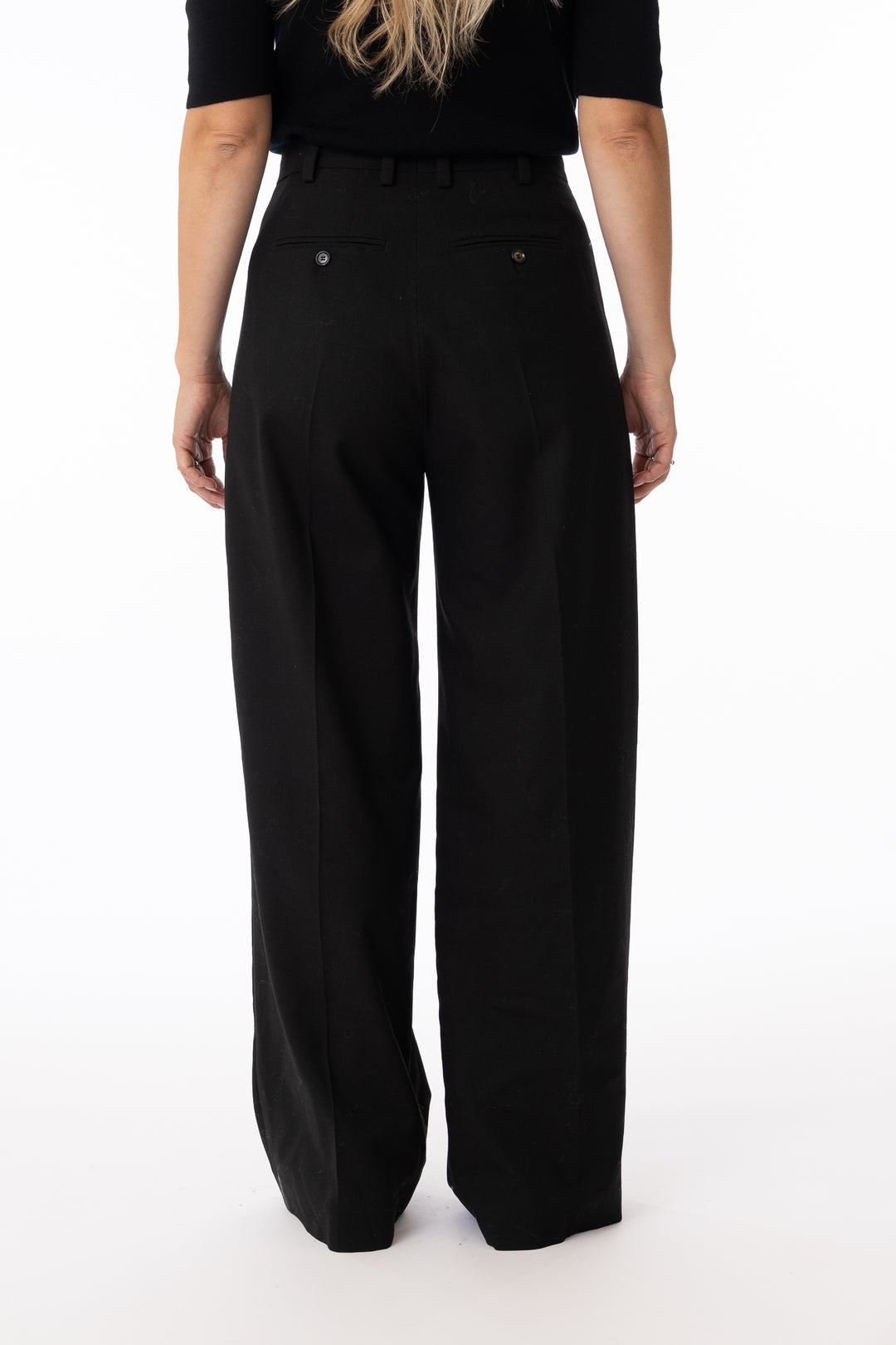 Darcey Wool Trousers- Black