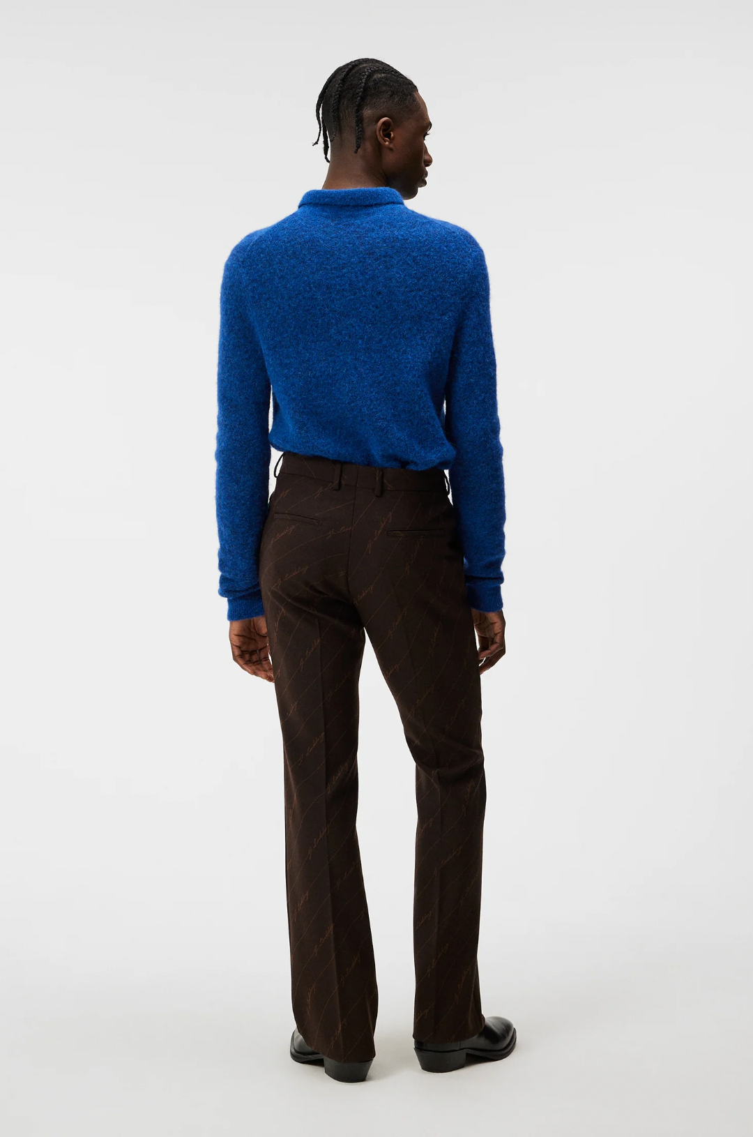 Hayden Hairy Polo Knit Blue