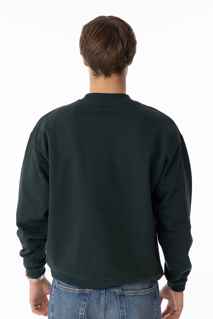 Le Sweatshirt Classique NFPM Dark Green-Genser-Bogartstore
