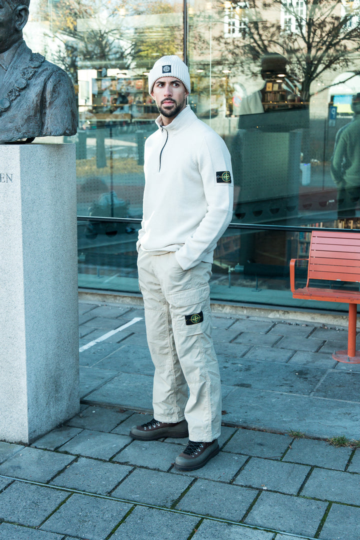 Lambswool Half-Zip Stucco