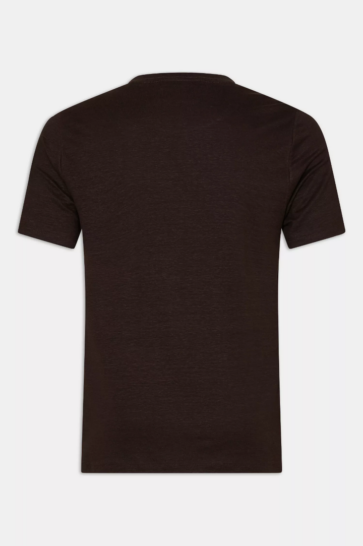 Kyran Linen T-Shirt Brown Elk
