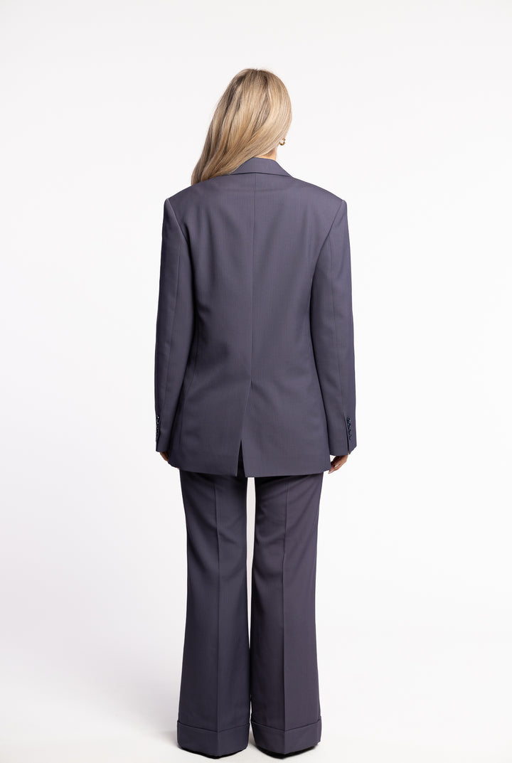 Regular Fit Suit Jacket- Mid Blue