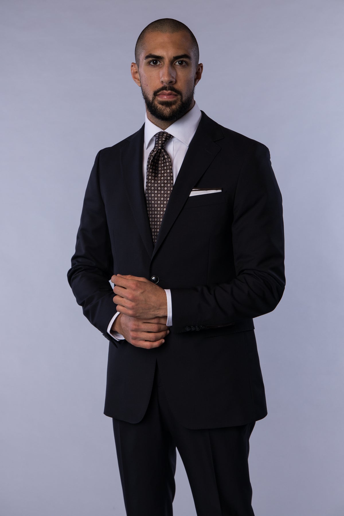 Silk Woven Tie brun med mønster