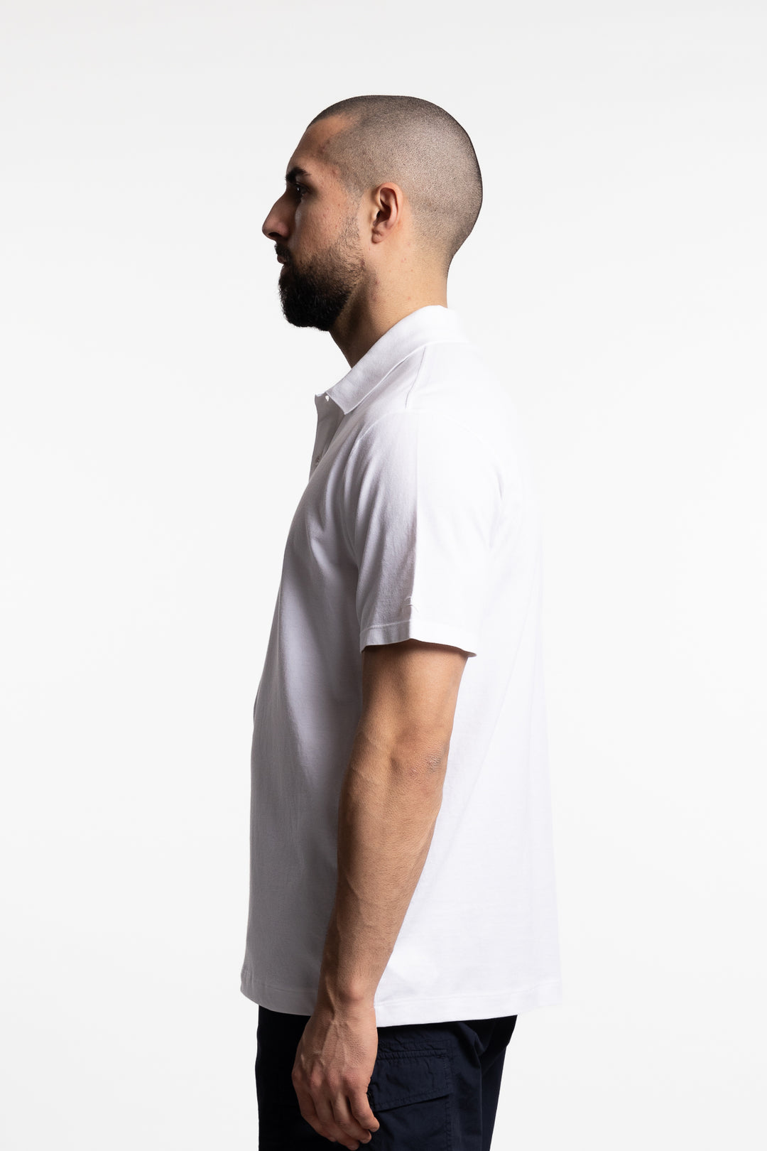 Garment-Dyed Piqué Cotton Polo Shirt White