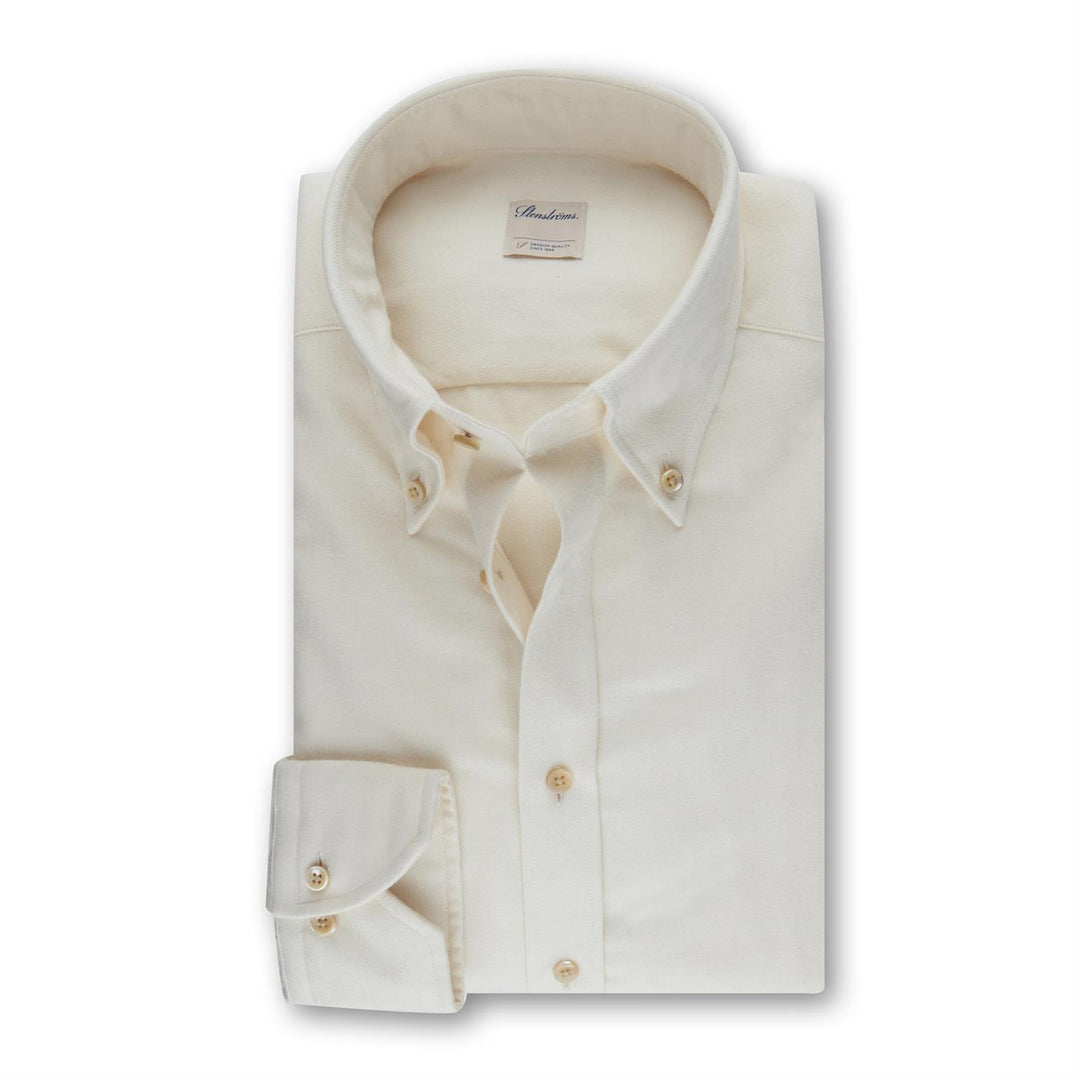 Slimline Casual Flannel Shirt Off-White-Skjorter-Bogartstore