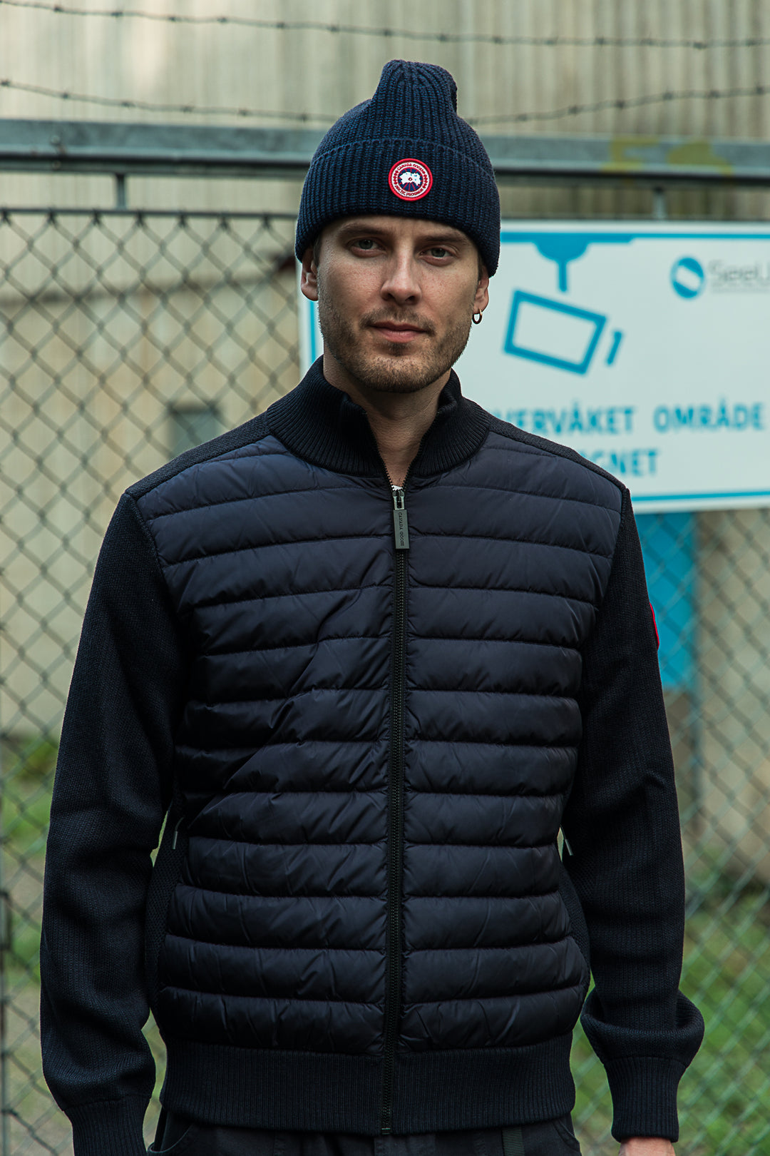 Hybride Knit Jacket Navy