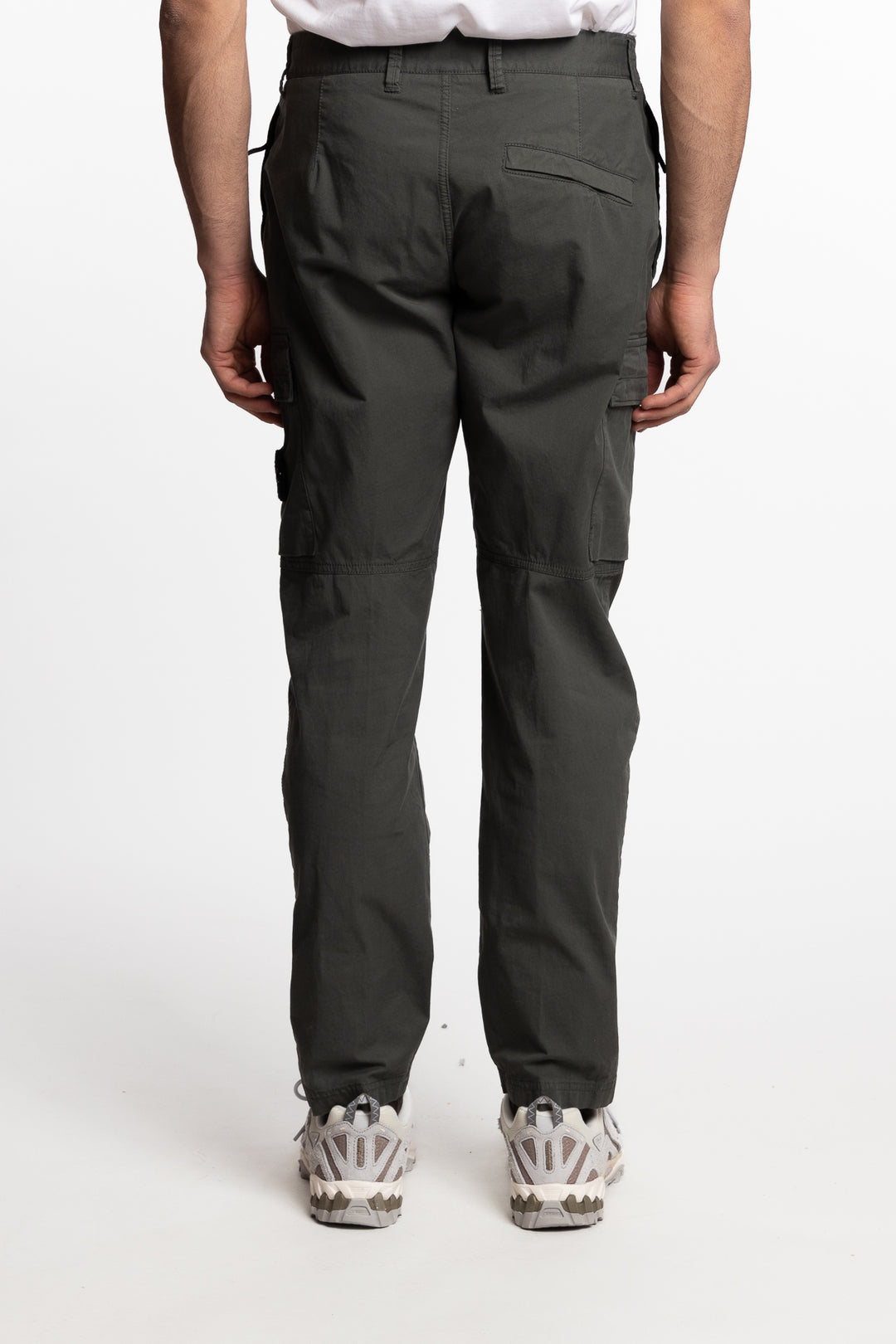 Cotton Stretch Tapered Cargo Pants Green