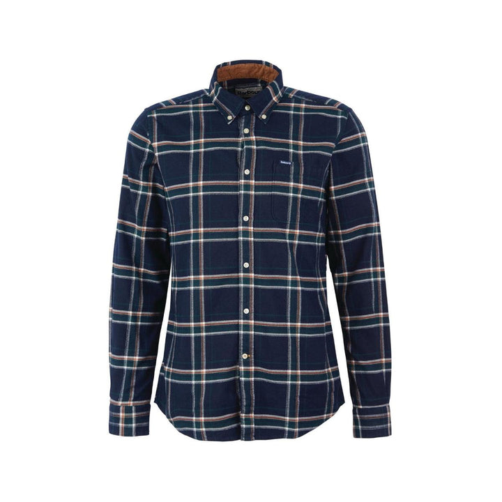 Ronan Tailored Check Shirt Inky Blue-Skjorter-Bogartstore