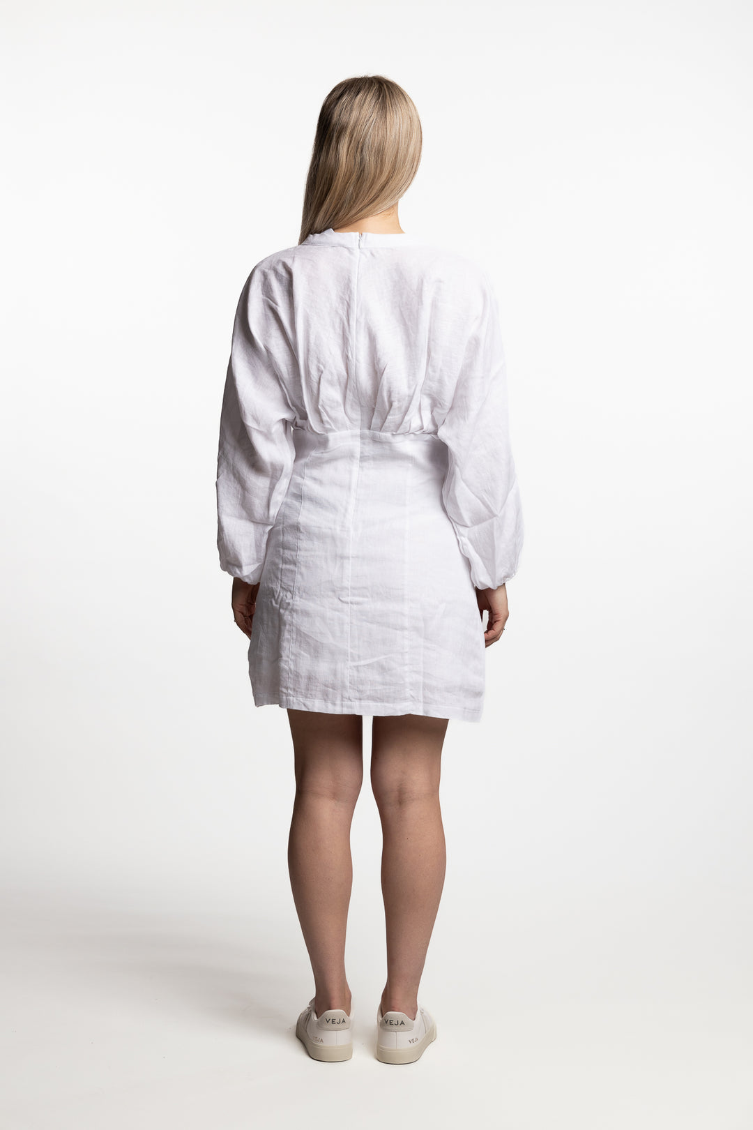 Jackie Linen Dress- White