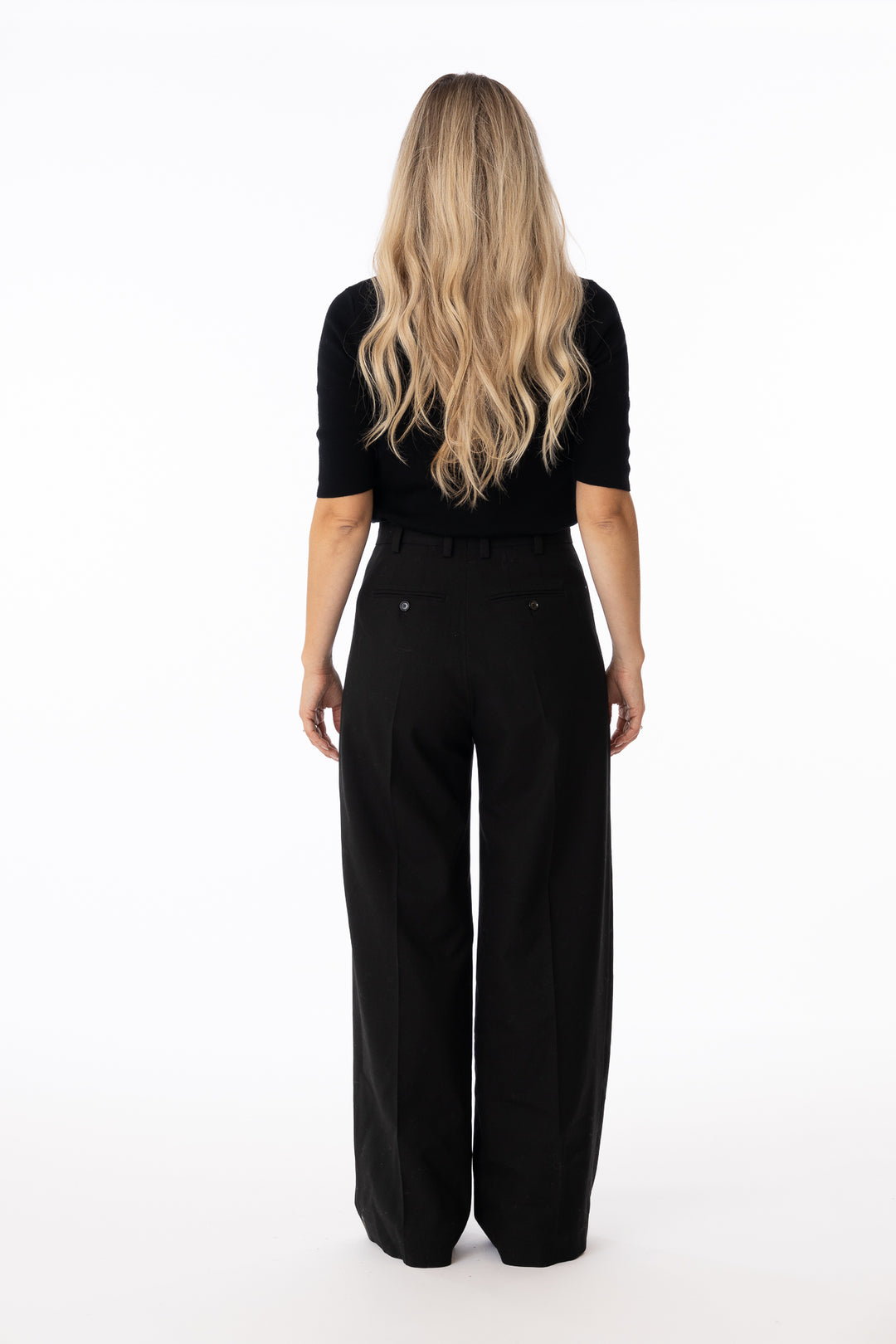 Darcey Wool Trousers- Black