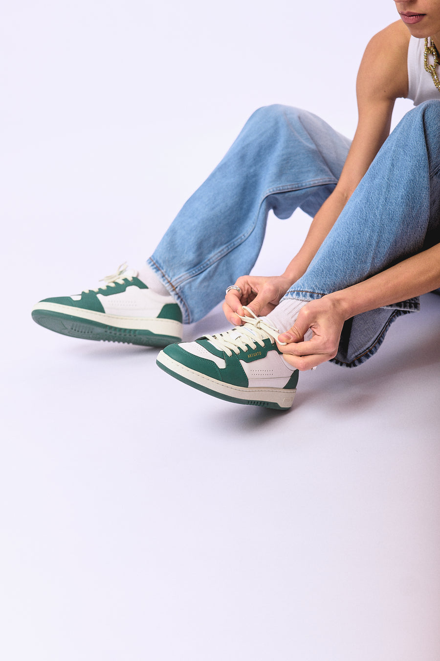 W Dice Lo Sneaker White/Green