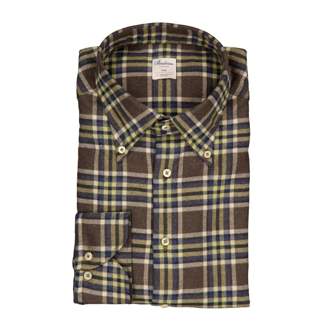 Slimline Casual Flannel Shirt Checked-Skjorter-Bogartstore