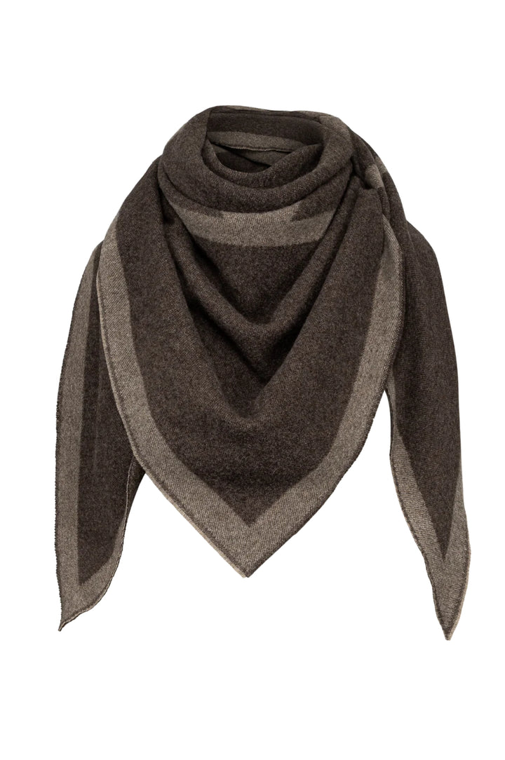 Triangle scarf - Wool & cashmere - Brown / Tobacco-Envelope1976-Bogartstore